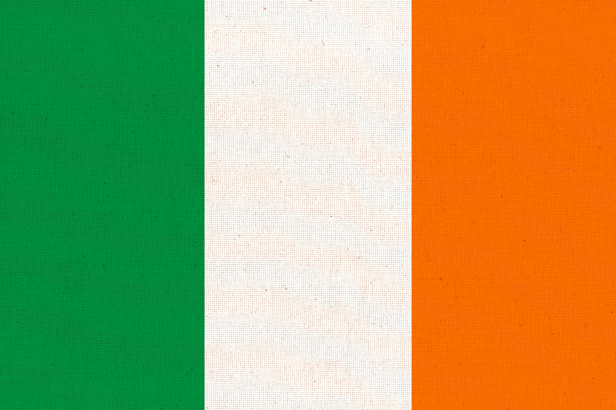 Flag of Hungary. Irish Flag on Fabric Surface